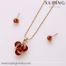 62219-Xuping Fashion Woman Jewlery Set with 18K Gold Plated